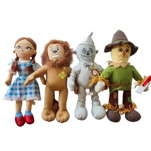 Wizard of Oz Plush Set Dorothy Lion Tin Man Scarecrow Toy Factory 2012 15 inch